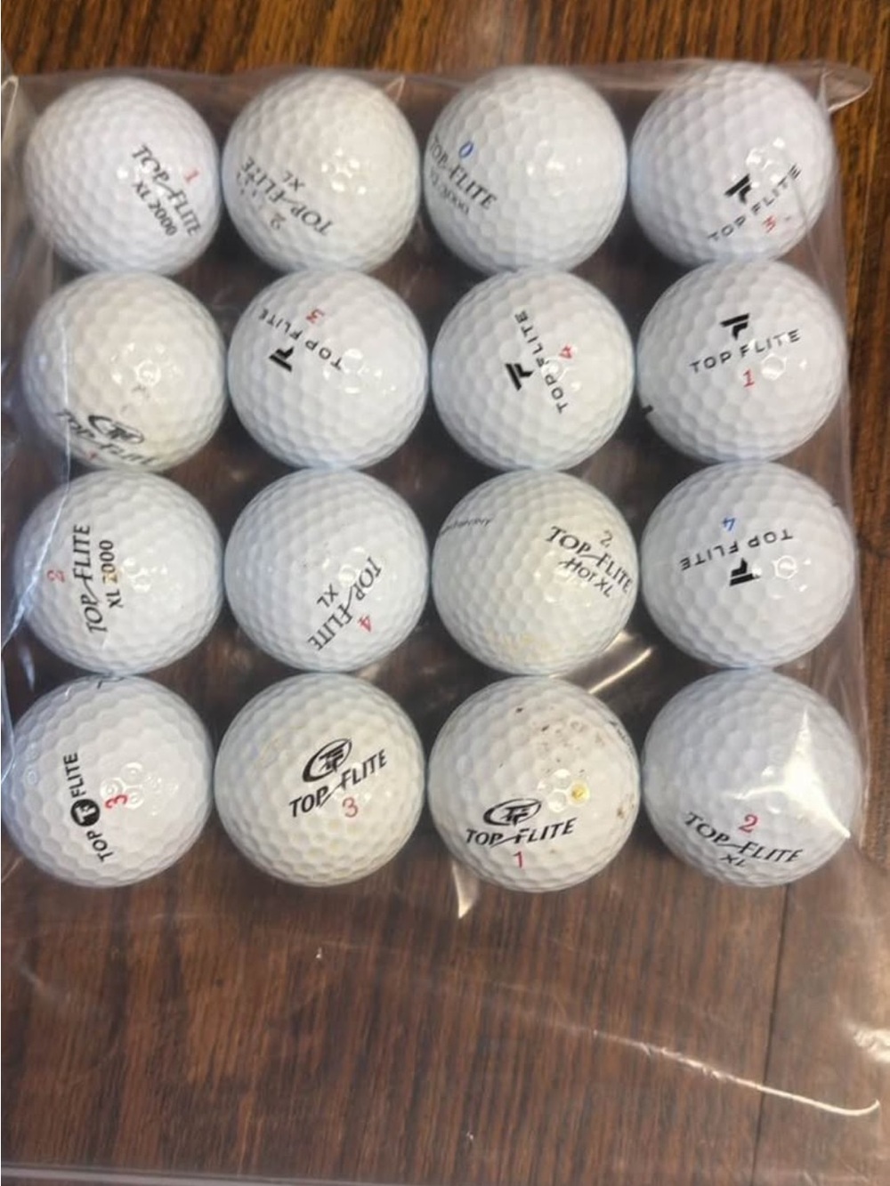 Top Flight  Used White Golf Balls - Pack of 16